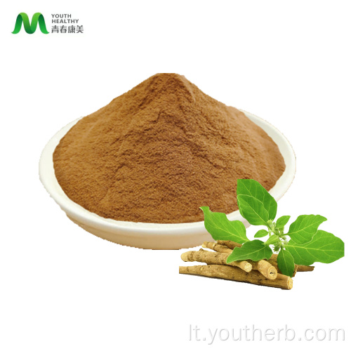 10% withanolides Ashwagandha šaknies ekstrakto milteliai